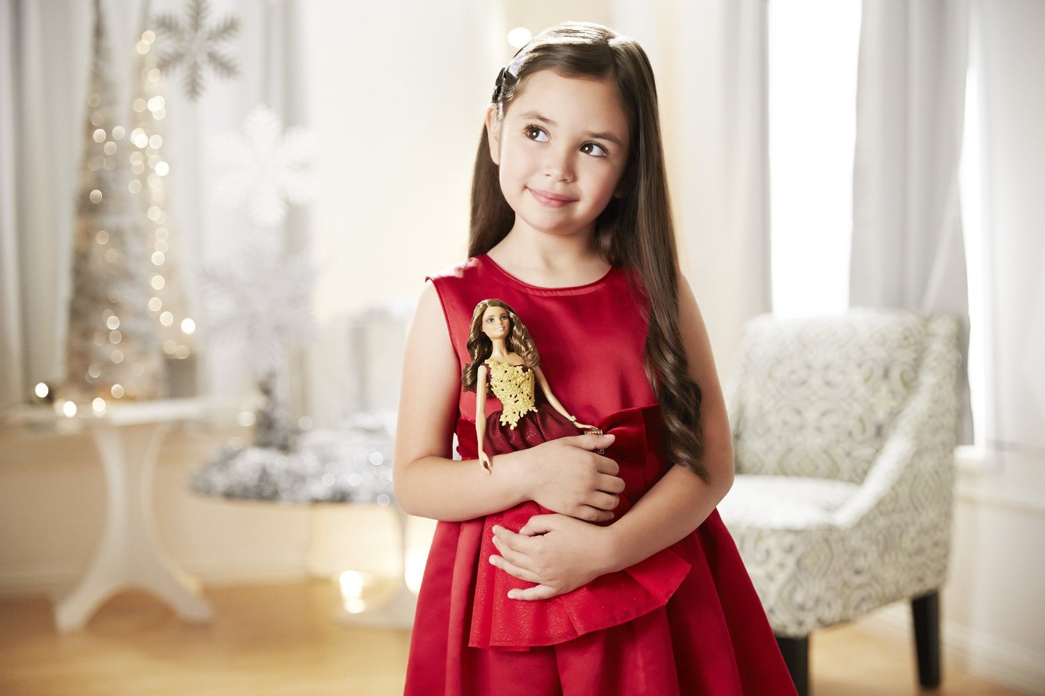 Кукла Barbie® в красном платье Праздничная  